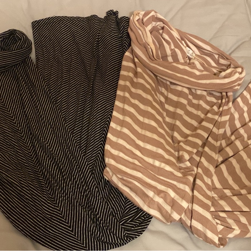 Black and White Striped skirts